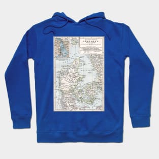 Antique Map of Denmark (aka Danemark or Danmark) Hoodie